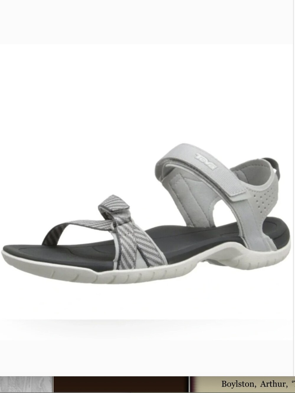 Teva Women's Light Gray Cross-Strap Sport Sandals